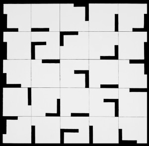 1986_78  Fekete négyzetek - 17x17.5cm - Elektrografika,papír